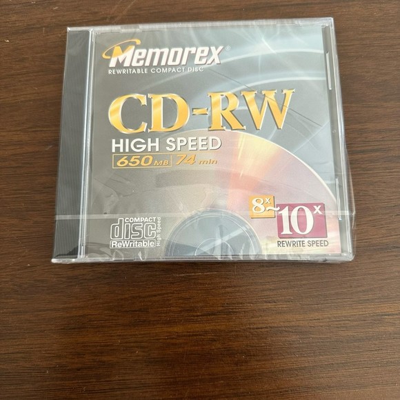 Memorex Cd-RW Compact Disks 650MB 74 Min Rewritable 8x 10X New - Picture 1 of 4